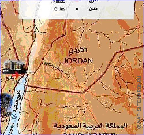 mapa de Egipto em arabe