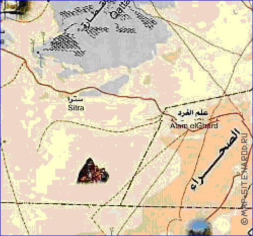 mapa de Egipto em arabe