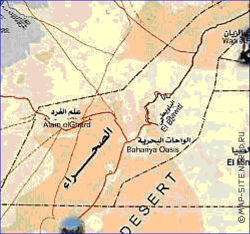 mapa de Egipto em arabe