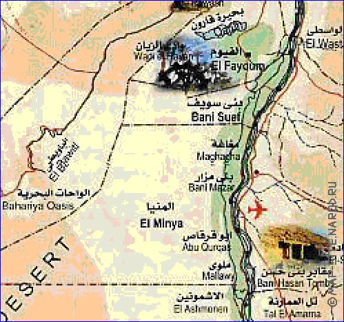 mapa de Egipto em arabe