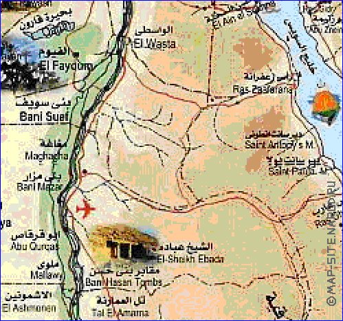 mapa de Egipto em arabe