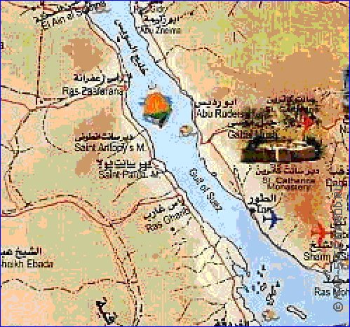 mapa de Egipto em arabe