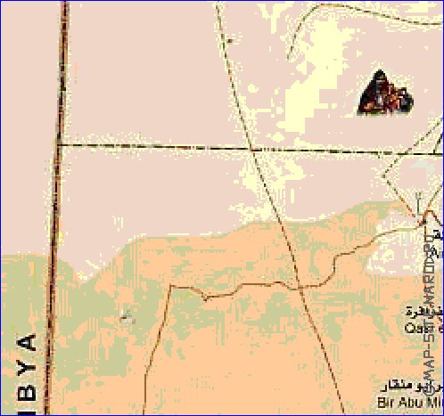 mapa de Egipto em arabe