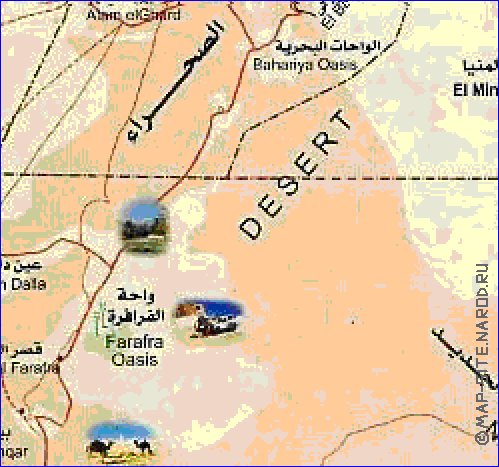 mapa de Egipto em arabe