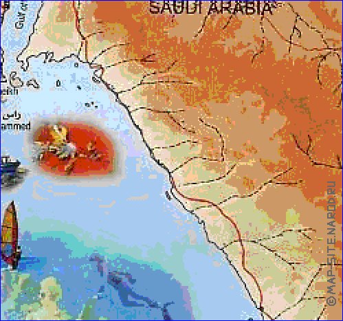 mapa de Egipto em arabe