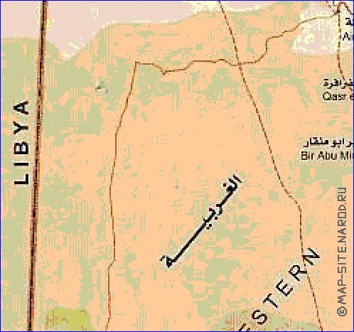 mapa de Egipto em arabe