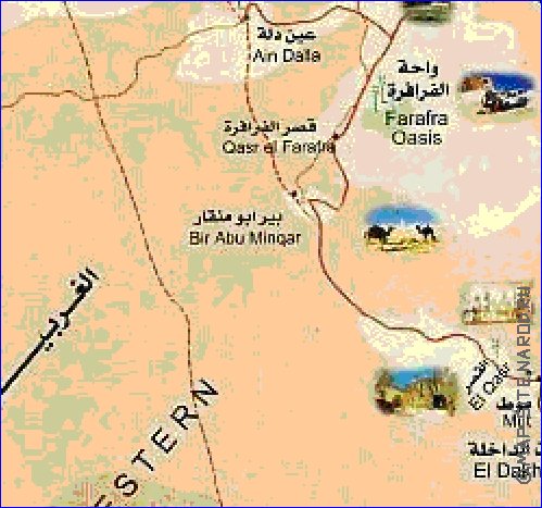 mapa de Egipto em arabe