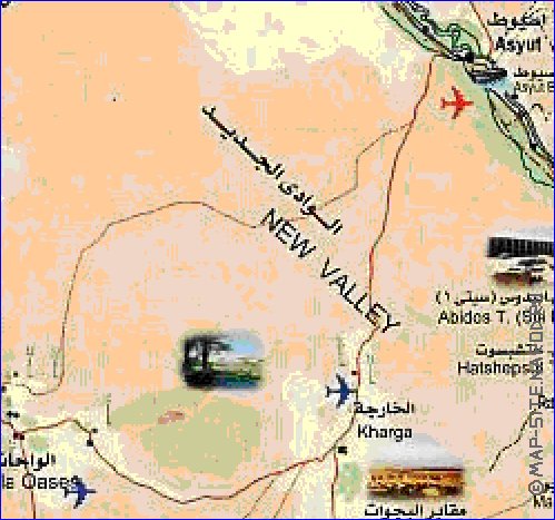 mapa de Egipto em arabe
