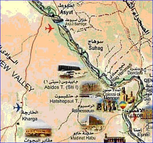 mapa de Egipto em arabe