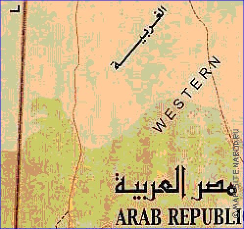 mapa de Egipto em arabe