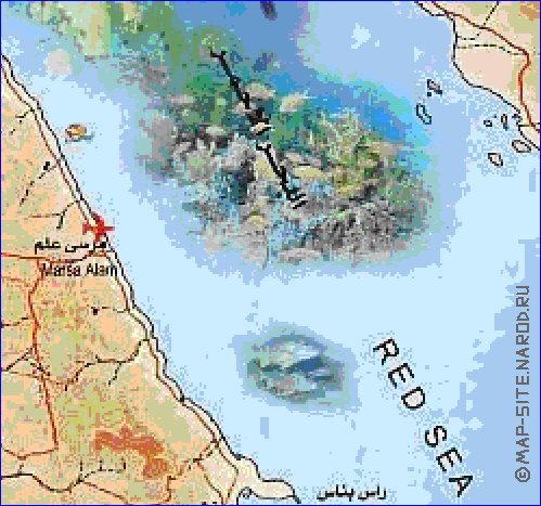 mapa de Egipto em arabe