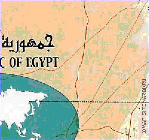 mapa de Egipto em arabe