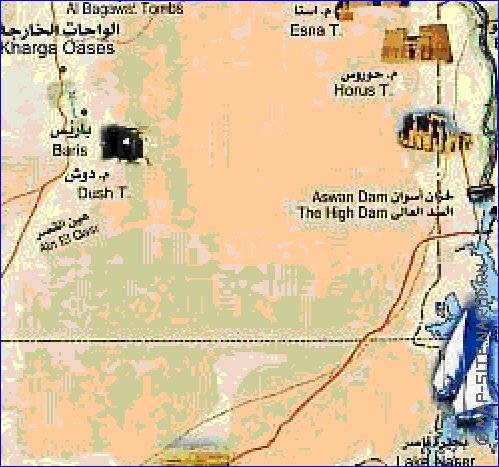 mapa de Egipto em arabe