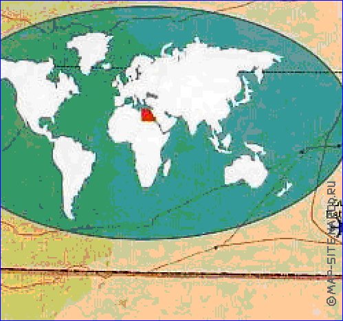 mapa de Egipto em arabe