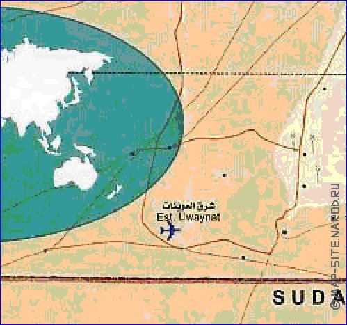 mapa de Egipto em arabe