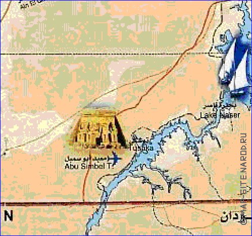 mapa de Egipto em arabe