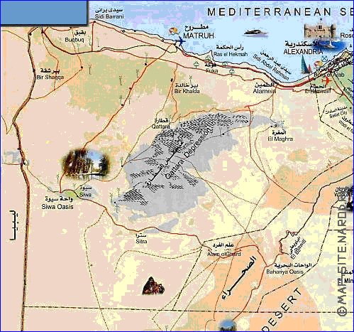 mapa de Egipto em arabe