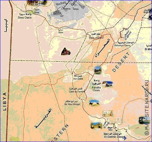 mapa de Egipto em arabe