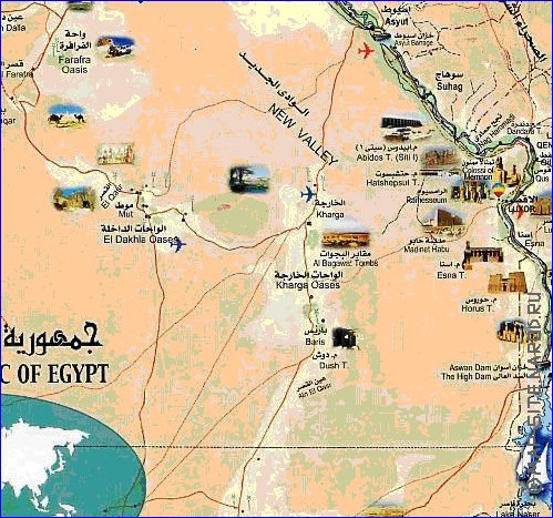 mapa de Egipto em arabe