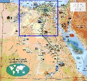 mapa de Egipto em arabe