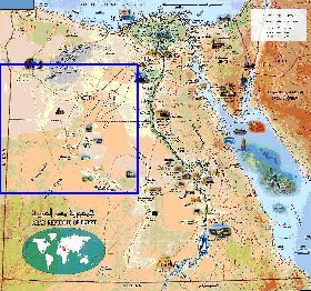 mapa de Egipto em arabe