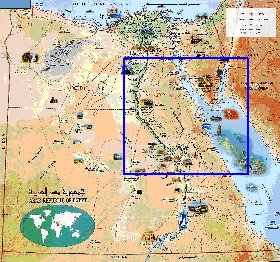 mapa de Egipto em arabe