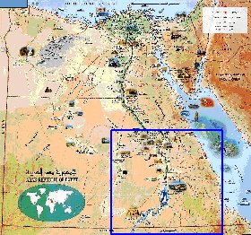 mapa de Egipto em arabe