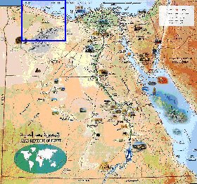 mapa de Egipto em arabe