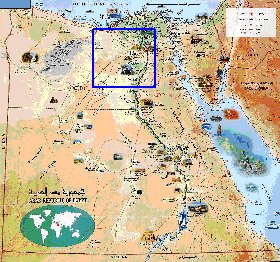 mapa de Egipto em arabe