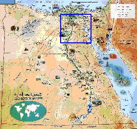 mapa de Egipto em arabe