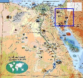 mapa de Egipto em arabe