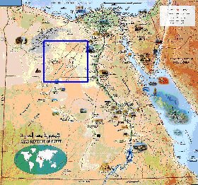 mapa de Egipto em arabe