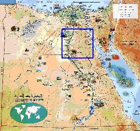 mapa de Egipto em arabe