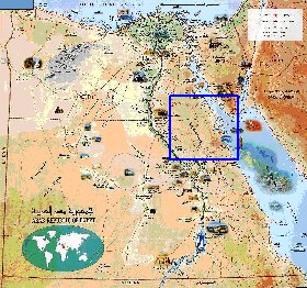 mapa de Egipto em arabe