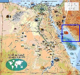 mapa de Egipto em arabe