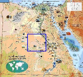 mapa de Egipto em arabe