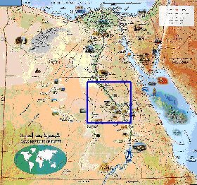 mapa de Egipto em arabe