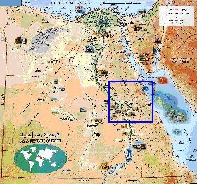 mapa de Egipto em arabe