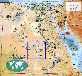 mapa de Egipto em arabe