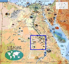 mapa de Egipto em arabe