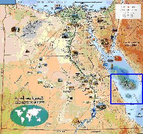 mapa de Egipto em arabe