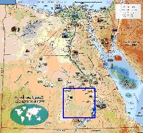 mapa de Egipto em arabe