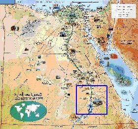 mapa de Egipto em arabe