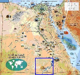 mapa de Egipto em arabe