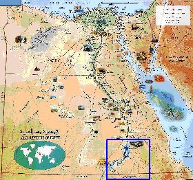 mapa de Egipto em arabe