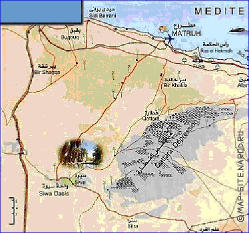 mapa de Egipto em arabe