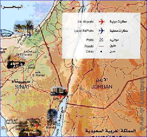 mapa de Egipto em arabe