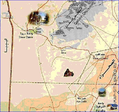 mapa de Egipto em arabe