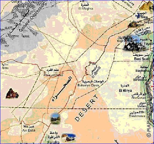 mapa de Egipto em arabe