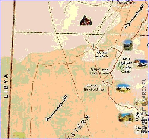 mapa de Egipto em arabe